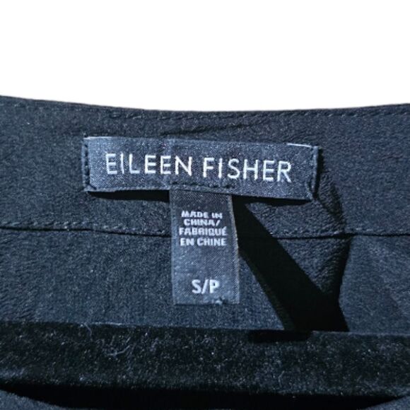 EILEEN FISHER Mixed Media Silk Tunic - Size Small - Picture 8 of 9